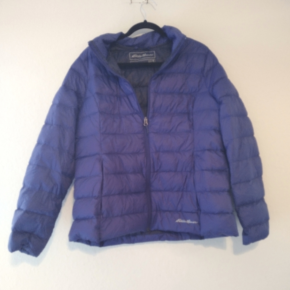 Navy Blue Eddie Bauer Down Puffer Jacket Women’s Size XL